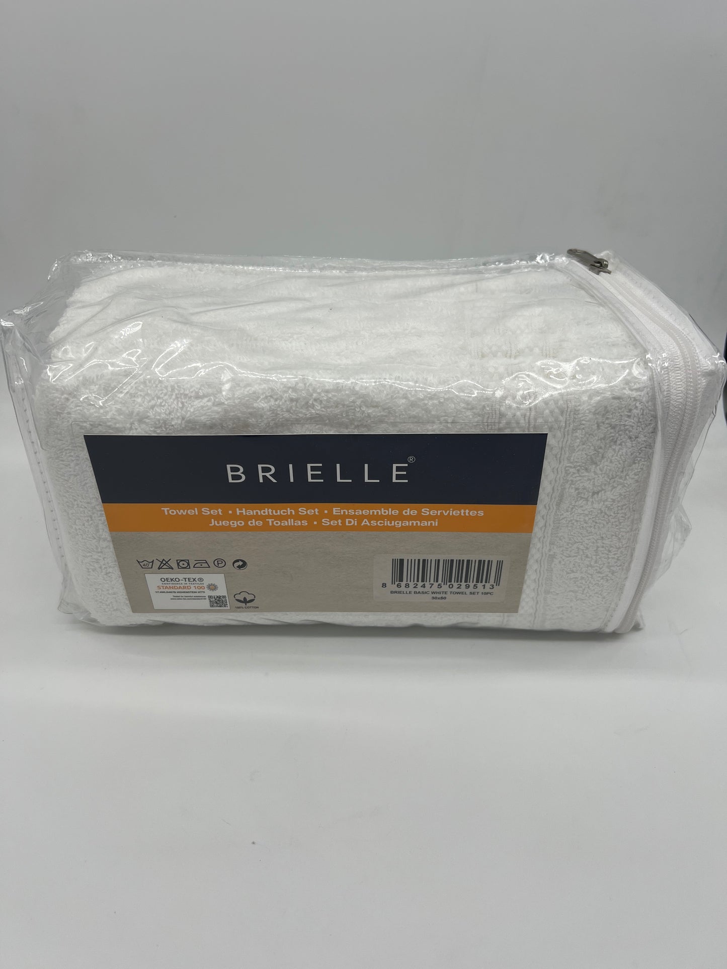 Gästehandtücher 10ner Set 30x50 Weiß Brielle