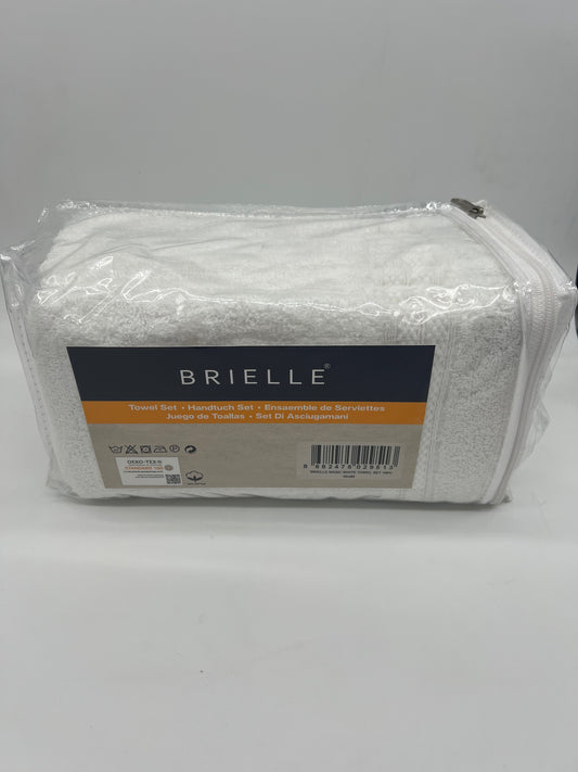 Gästehandtücher 10ner Set 30x50 Weiß Brielle